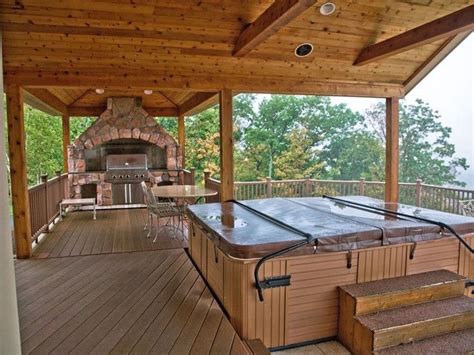 Rustic Hot Tub With Outdoor Kitchen Man Cave With Images Outdoor