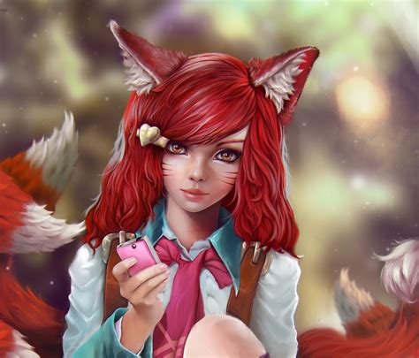 Anime Animal Ears Fox Girl Wallpapers Hd Desktop And