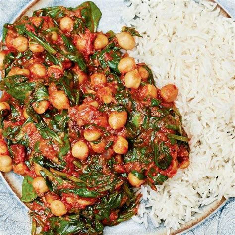 Meera Sodha Spinach Tomato And Chickpea Curry Vegetarian Indian Recipe