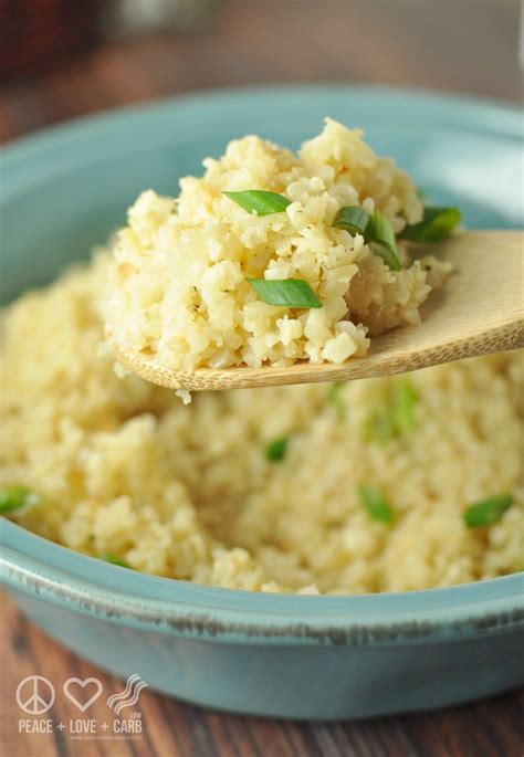 Buttery Cauliflower Rice Pilaf Low Carb Gluten Free Peace Love And