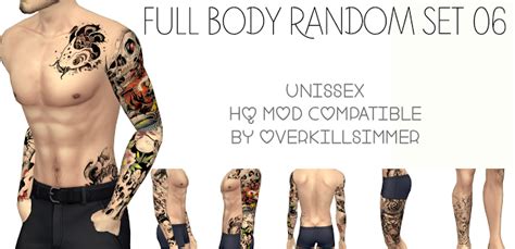 Fullbody Random Set 06 Tattoo Male By Overkillsimmer Via Blogspot