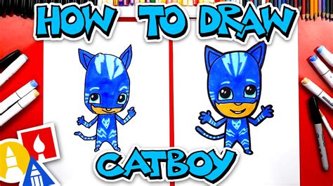 How To Draw Catboy From Pj Masks Art For Kids Hub