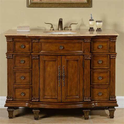 Some vintage danish modern bathroom sink vanities can be sentimental as we remember the pieces from way back in our previous days. Silkroad Exclusive 48" Single Sink Cabinet Bathroom Vanity ...