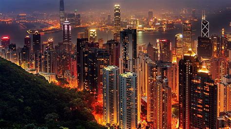 Online Crop Hd Wallpaper Hong Kong China Citylights Cityscape