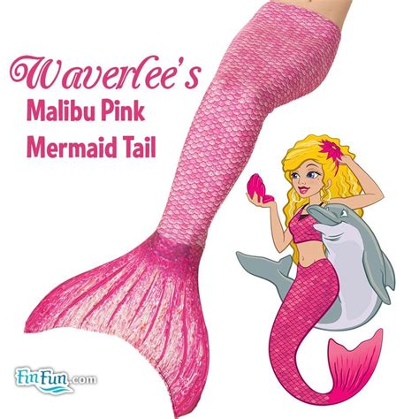Mermaid Tail In Malibu Pink Pink Mermaid Tail Fin Fun Mermaid Fin