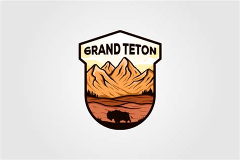 Grand Teton National Park Vintage Logo Graphic By Lawoel · Creative Fabrica