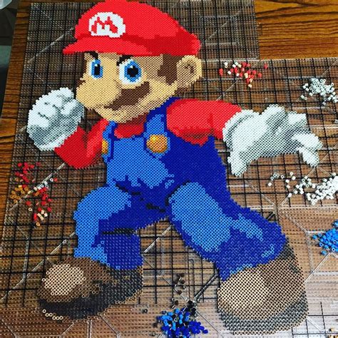 Super Mario Perler Beads By Dragonbeadz 24x20 Nintendo Perler