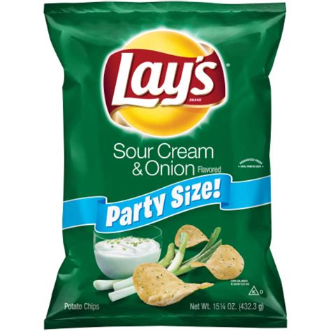 Lays Sour Cream And Onion Potato Chips Party Size 1525 Oz Kroger
