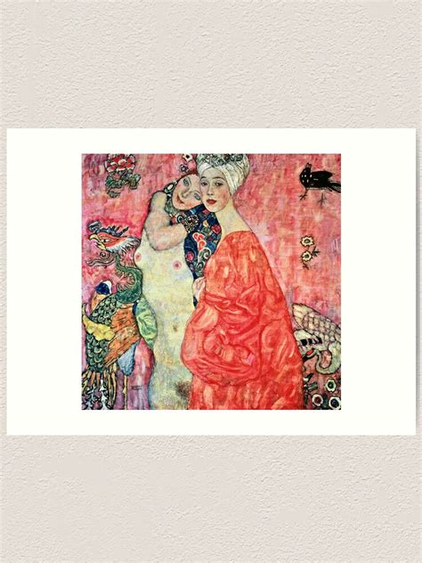 Gustav Klimt Women Friends Art Print By Artcenter Redbubble