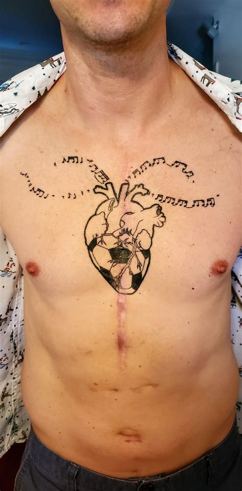 Tattoos To Cover Open Heart Surgery Scar