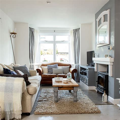 Cosy Grey And White Living Room Decorating Ideal Home