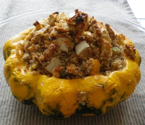 While the texture and flavors differ very. stuffed scallop squash