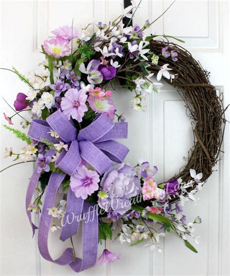 Spring Lavender Grapevine Wreath, Spring Grapevine Wreath, Easter Grapevine Wreath, Grapevine ...