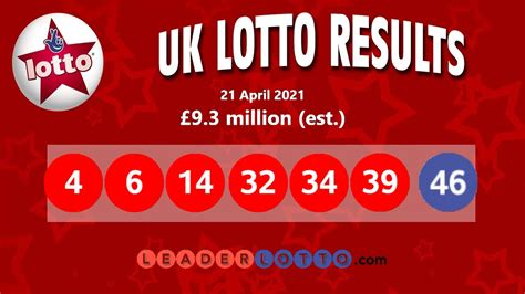 uk lotto results national lottery winning numbers for wednesday 21 april 2021 youtube