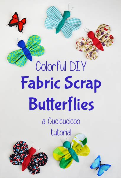 Fabric Butterflies Diy Printable Sewing Tutorial Cucicucicoo