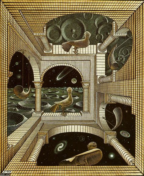 Maurits Cornelis Escher Another World Ii Escher Art Perspective