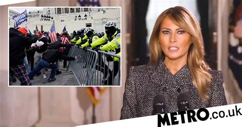 Melania Trump Says Violence Is Never The Answer In Farewell Message