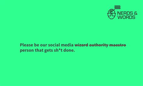 Job în social media. Adică Nerds & Words angajează social media specialist - Nerds and Words