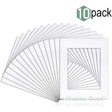 Thedisplayguys 10 Pack Pre Cut Acid Free Mat Boards 11x14 Matted To