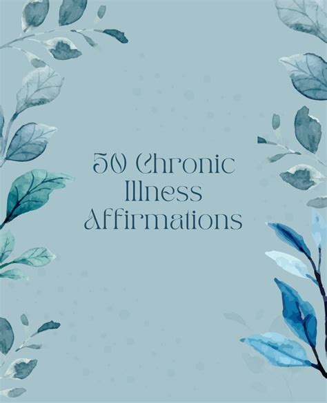 50 Affirmation Cards For Chronic Illness Etsy