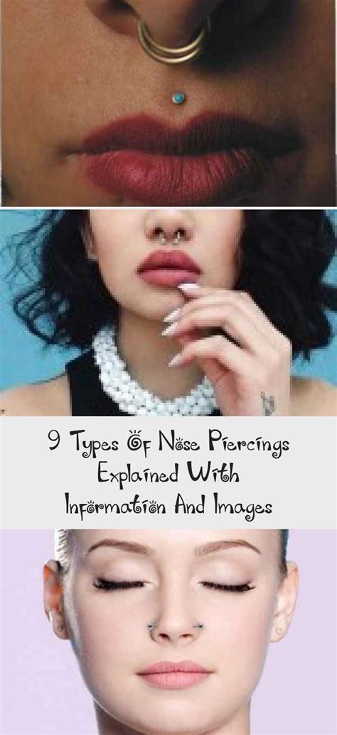 9 Types Of Nose Piercings Explained With Information And Images Piercings D Explai