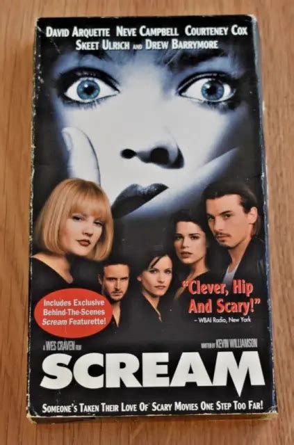 Scream Wes Craven Drew Barrymore Courteney Cox David Arquette Vhs 1996