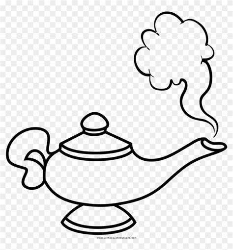 Genie Lamp Clipart Aladdin Coloring Page Pencil And In Color Genie My