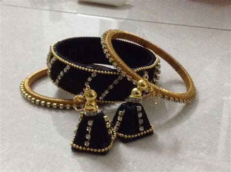 This is just dumb, for purple you can also add yellow/gold, since it's a 'rich' color, and it's subjective anyways so holyshit. Beautiful black n gold colour combination bangles and ...