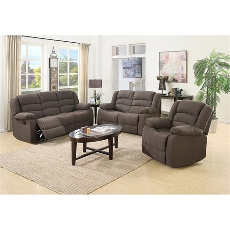 Us Pride Furniture Dallas 3 Piece Reclining Sofa Set S6020 3pc