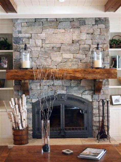 How To Add A Mantel To A Stone Fireplace Fireplace Guide By Linda