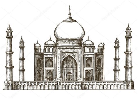 Plantilla De Diseño Del Logotipo Del Vector Taj Mahal India O Icono De