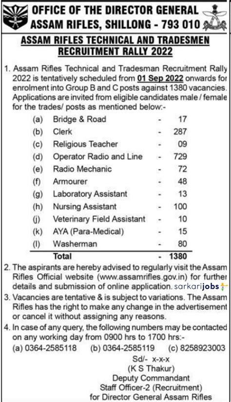Assam Rifles Recruitment Latest Assam Rifles Recruitment Online