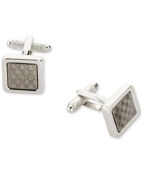 Perry Ellis Portfolio Mens Crosshatch Cufflinks Macys