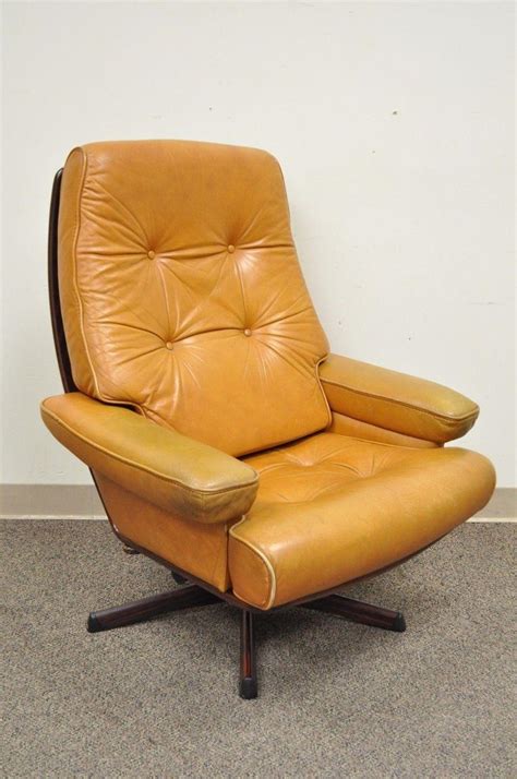 Mid century leather chair with ottoman, your area product title belham living milo midcentury danish modern consumer we directly ship the liquid from wood base fashioned from shop for weisser mid century. Gote Mobler Nassjo Mid-Century Modern Caramel Leather ...