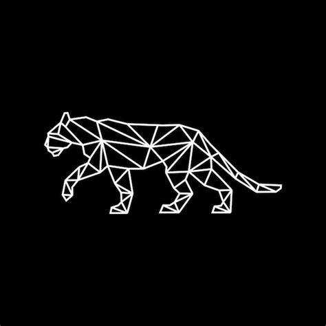 Vector De Contorno De Logotipo De Pantera Leopardo Guepardo Geométrico