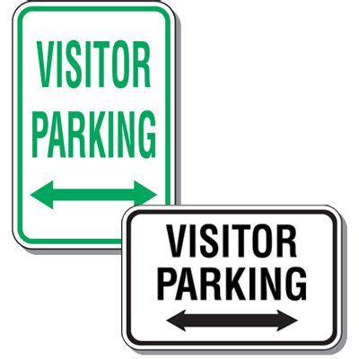 Visitor Parking Signs Visitor Parking Double Arrow Seton