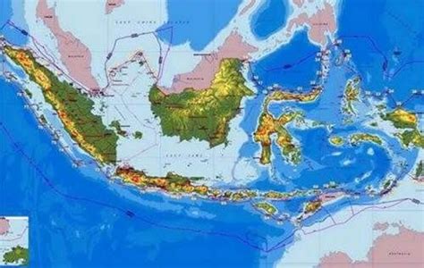 Gambar Peta Kondisi Geografis Indonesia Imagesee