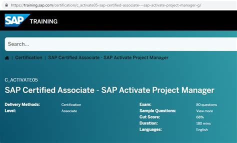 Sap Certified Associate Sap Activate Project Manager - Earning “SAP Activate Project Manager” Certification | SAP Blogs