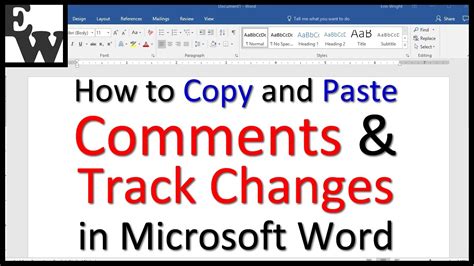 How To Copy And Paste Comments And Track Changes In Microsoft Word