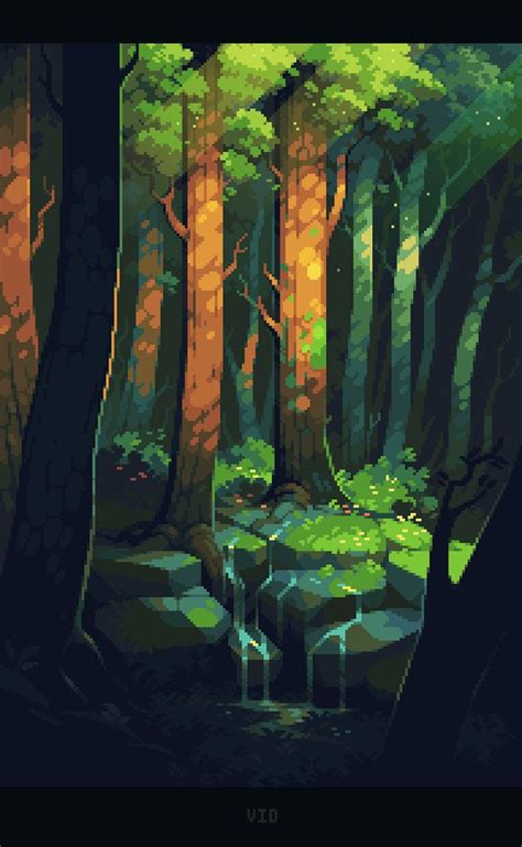 Pixel Forest Wallpapers Wallpaper Cave