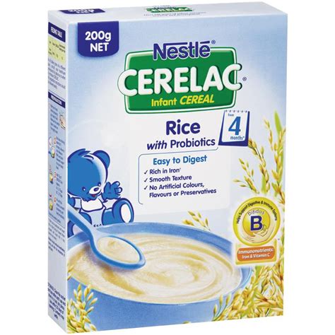 Cerelac Rice Infant Cereal From 4 Months Baby Health Probiotics Rich