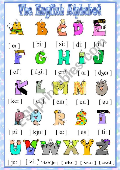 The English Alphabet Esl Worksheet By Krümel