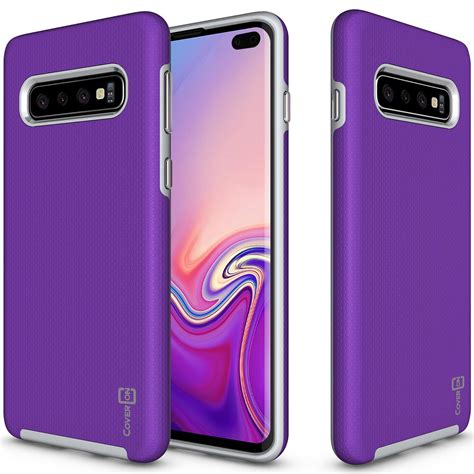 Purple Hybrid Protective Hard Slim Phone Cover Case For Samsung Galaxy S10 Plus Ebay