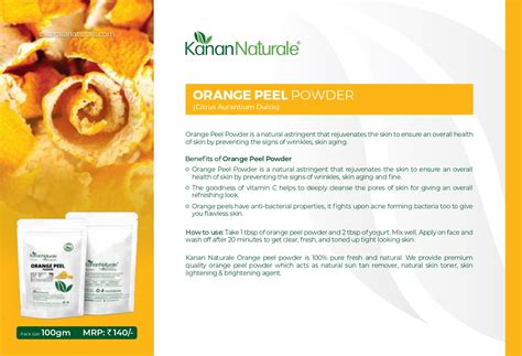 Orange Peel Powder 100 Gm Kerala Naturals