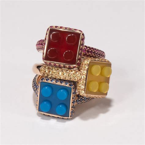 How Designer Nadine Ghosn Creates Lego Brick Rings Out Of Diamonds