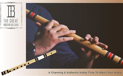 13 Inch Authentic Indian Wooden Bamboo Flute In E Key