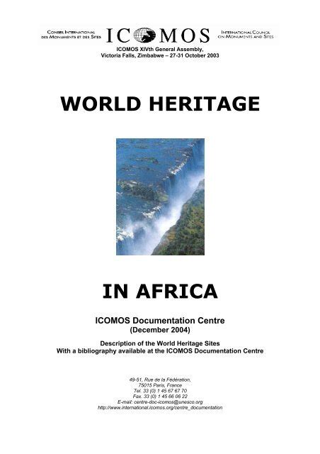World Heritage In Africa Icomos Documentation Centre