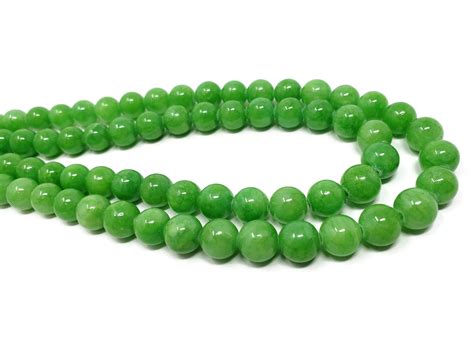 Lime Green Mountain Jade 10mm Round Bead 40 Beads Full Strand Pea