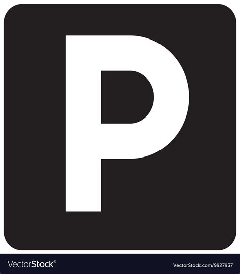 Parking Sign Royalty Free Vector Image Vectorstock