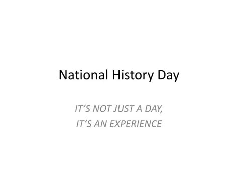 Ppt National History Day Powerpoint Presentation Free Download Id